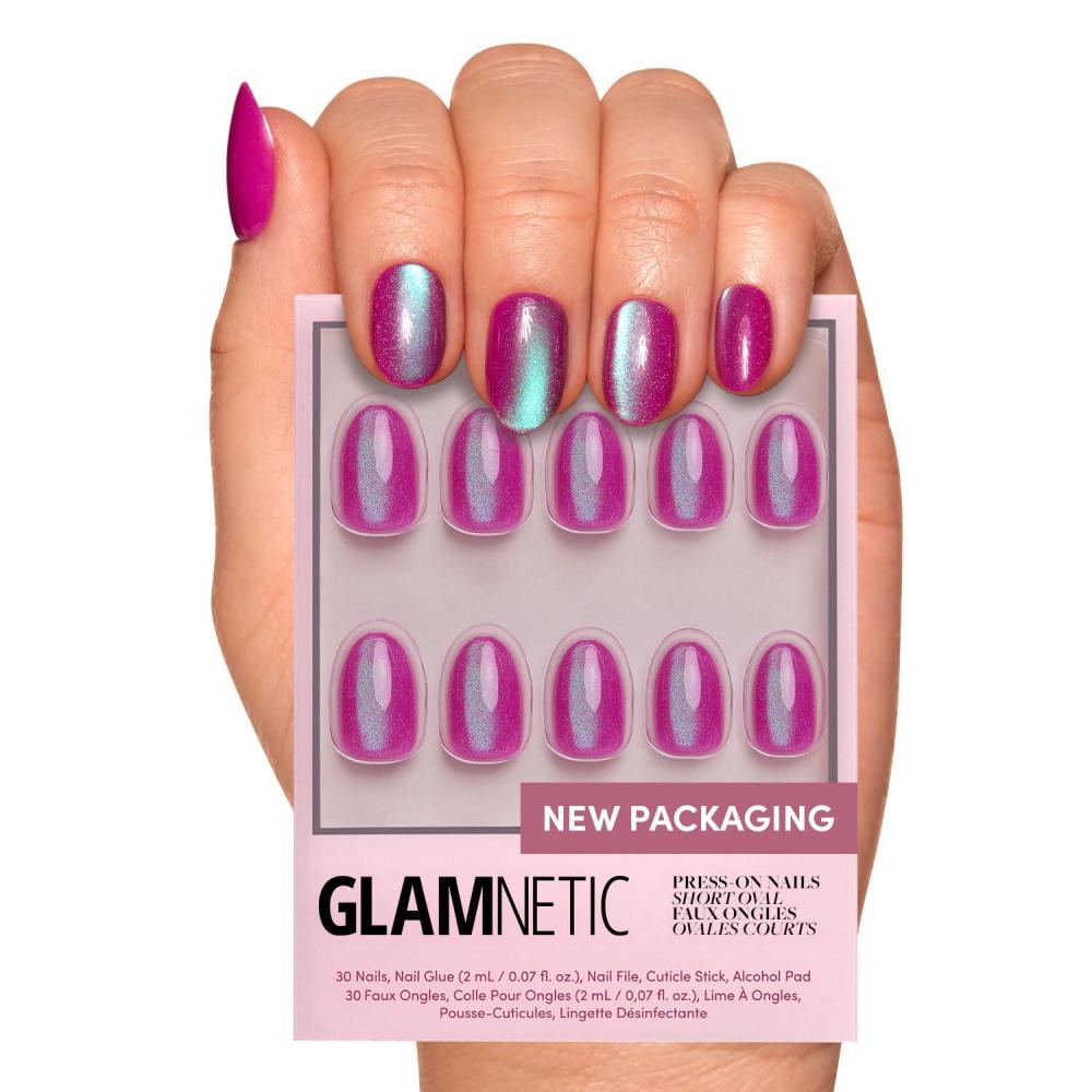 imageGlamnetic Press On Nails  Fall Mauve  Opaque Muted Blush Mauve Short Oval Fake Nails Salon Quality  15 Sizes  30 Nail Kit2F  Berry Fizz