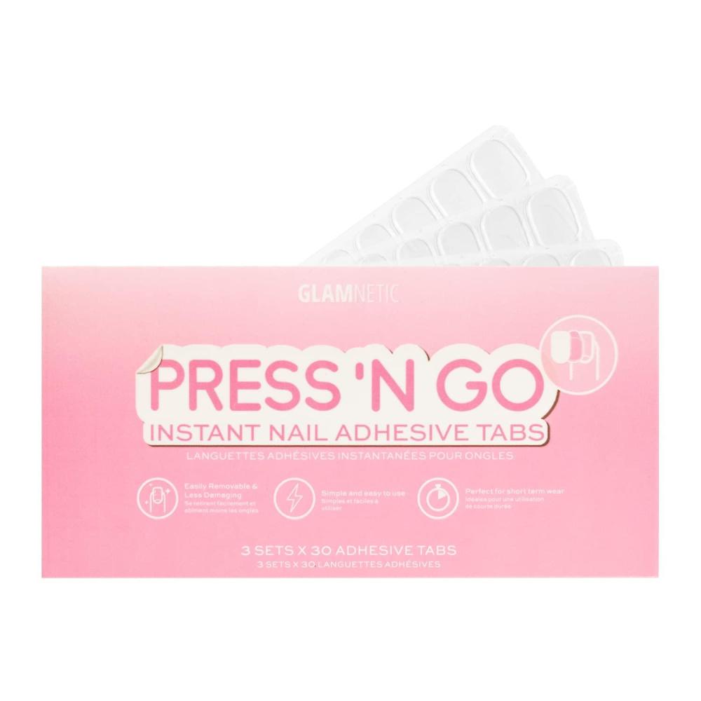imageGlamnetic Press n Go Instant Nail Adhesive Tabs  Short Term Wear Easily Removable amp Less Damaging Customized Fit  90 Tabs