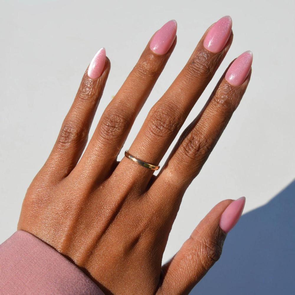 imageValentines Day Glamnetic Press On Nails  Lush Coral  Short Oval Fake Nails in a Bright Coral Hue with a Glazed Finish Salon Quality  15 Sizes  30 Nail Kit with GlueShine For You