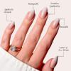 Glamnetic Press On Nails – Burgundy Chrome | Short Almond Fake Nails with a Metallic Chrome Finish, Salon Quality Halloween Nails | 15 Sizes – 30 Nail Kit with Glue(2E – Fiancéd)