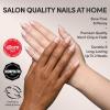 Glamnetic Press On Nails – Burgundy Chrome | Short Almond Fake Nails with a Metallic Chrome Finish, Salon Quality Halloween Nails | 15 Sizes – 30 Nail Kit with Glue(2Q – Honeymoon)
