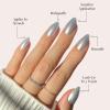 Glamnetic Press On Nails – Burgundy Chrome | Short Almond Fake Nails with a Metallic Chrome Finish, Salon Quality Halloween Nails | 15 Sizes – 30 Nail Kit with Glue(2P – Something Blue)