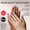 Glamnetic Press On Nails – Fall Mauve | Opaque Muted Blush Mauve Short Oval Fake Nails, Salon Quality | 15 Sizes – 30 Nail Kit(1 – Ma Damn)