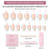 Glamnetic Press On Nails – Fall Mauve | Opaque Muted Blush Mauve Short Oval Fake Nails, Salon Quality | 15 Sizes – 30 Nail Kit(1A – Goal Digger)