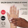 Glamnetic Press On Nails – Fall Mauve | Opaque Muted Blush Mauve Short Oval Fake Nails, Salon Quality | 15 Sizes – 30 Nail Kit(1D – Pure Intentions)