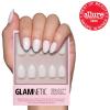 Glamnetic Press On Nails – Fall Mauve | Opaque Muted Blush Mauve Short Oval Fake Nails, Salon Quality | 15 Sizes – 30 Nail Kit(2H – White Swan)