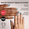 Glamnetic Press On Nails – Fall Mauve | Opaque Muted Blush Mauve Short Oval Fake Nails, Salon Quality | 15 Sizes – 30 Nail Kit(2I – Unicorn Tears)