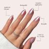 Glamnetic Press On Nails – Fall Mauve | Opaque Muted Blush Mauve Short Oval Fake Nails, Salon Quality | 15 Sizes – 30 Nail Kit(3A – Seaspell)