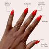 Glamnetic Press On Nails – Fall Mauve | Opaque Muted Blush Mauve Short Oval Fake Nails, Salon Quality | 15 Sizes – 30 Nail Kit(3B – Fiery Red)