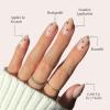 Glamnetic Press On Nails – Fall Mauve | Opaque Muted Blush Mauve Short Oval Fake Nails, Salon Quality | 15 Sizes – 30 Nail Kit(3C – North Star)
