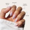 Glamnetic Press On Nails – Fall Mauve | Opaque Muted Blush Mauve Short Oval Fake Nails, Salon Quality | 15 Sizes – 30 Nail Kit(3F – Polar Day)