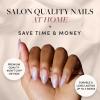 Glamnetic Press On Nails – Fall Mauve | Opaque Muted Blush Mauve Short Oval Fake Nails, Salon Quality | 15 Sizes – 30 Nail Kit(3F – Polar Day)