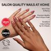 Glamnetic Press On Nails – Fall Mauve | Opaque Muted Blush Mauve Short Oval Fake Nails, Salon Quality | 15 Sizes – 30 Nail Kit(3H – Rosé)