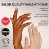 Glamnetic Press On Nails – Fall Mauve | Opaque Muted Blush Mauve Short Oval Fake Nails, Salon Quality | 15 Sizes – 30 Nail Kit(3K – Honey Bun)