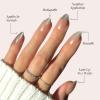 Glamnetic Press On Nails – Fall Mauve | Opaque Muted Blush Mauve Short Oval Fake Nails, Salon Quality | 15 Sizes – 30 Nail Kit(3M – Polar Night)