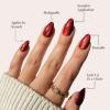 Glamnetic Press On Nails – Fall Mauve | Opaque Muted Blush Mauve Short Oval Fake Nails, Salon Quality | 15 Sizes – 30 Nail Kit(3N – Ruby Slipper)