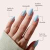 Glamnetic Press On Nails – Fall Mauve | Opaque Muted Blush Mauve Short Oval Fake Nails, Salon Quality | 15 Sizes – 30 Nail Kit(3O – Blueberry Milk)