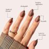 Glamnetic Press On Nails – Fall Mauve | Opaque Muted Blush Mauve Short Oval Fake Nails, Salon Quality | 15 Sizes – 30 Nail Kit(3P – Terra)