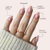 Glamnetic Press On Nails – Fall Mauve | Opaque Muted Blush Mauve Short Oval Fake Nails, Salon Quality | 15 Sizes – 30 Nail Kit(3R – First Kiss)