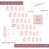 Glamnetic Press On Nails – Fall Mauve | Opaque Muted Blush Mauve Short Oval Fake Nails, Salon Quality | 15 Sizes – 30 Nail Kit(3S – Confetti)