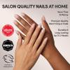Glamnetic Press On Nails – Fall Mauve | Opaque Muted Blush Mauve Short Oval Fake Nails, Salon Quality | 15 Sizes – 30 Nail Kit(3T – Wild Card)