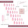 Glamnetic Press On Nails – Fall Mauve | Opaque Muted Blush Mauve Short Oval Fake Nails, Salon Quality | 15 Sizes – 30 Nail Kit(3T – Wild Card)
