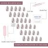 Glamnetic Press On Nails – Fall Mauve | Opaque Muted Blush Mauve Short Oval Fake Nails, Salon Quality | 15 Sizes – 30 Nail Kit(3U – Oslo)