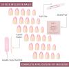 Glamnetic Press On Nails – Fall Mauve | Opaque Muted Blush Mauve Short Oval Fake Nails, Salon Quality | 15 Sizes – 30 Nail Kit(3W – Bubble Gum Glaze)
