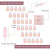Glamnetic Press On Nails – Fall Mauve | Opaque Muted Blush Mauve Short Oval Fake Nails, Salon Quality | 15 Sizes – 30 Nail Kit(3Y – Blueberry Icing)