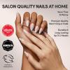 Glamnetic Press On Nails – Fall Mauve | Opaque Muted Blush Mauve Short Oval Fake Nails, Salon Quality | 15 Sizes – 30 Nail Kit(3Y – Blueberry Icing)