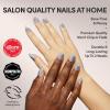 Glamnetic Press On Nails – Fall Mauve | Opaque Muted Blush Mauve Short Oval Fake Nails, Salon Quality | 15 Sizes – 30 Nail Kit(3Z – Baby Blues)