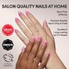 Glamnetic Press On Nails – Fall Mauve | Opaque Muted Blush Mauve Short Oval Fake Nails, Salon Quality | 15 Sizes – 30 Nail Kit(3ZA – Blushing Aura)