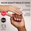 Glamnetic Press On Nails – Fall Mauve | Opaque Muted Blush Mauve Short Oval Fake Nails, Salon Quality | 15 Sizes – 30 Nail Kit(3ZB – Red Affair)