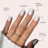 Glamnetic Press On Nails – Fall Mauve | Opaque Muted Blush Mauve Short Oval Fake Nails, Salon Quality | 15 Sizes – 30 Nail Kit(4B – Lilac Gray)