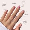 Glamnetic Press On Nails – La Perle | Semi-Transparent Squoval French Tip Nails, Salon Quality | 15 Sizes – 30 Nail Kit with Glue(Blush Dunes)
