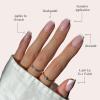 Glamnetic Press On Nails – La Perle | Semi-Transparent Squoval French Tip Nails, Salon Quality | 15 Sizes – 30 Nail Kit with Glue(Classy French)