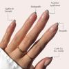 Glamnetic Press On Nails – La Perle | Semi-Transparent Squoval French Tip Nails, Salon Quality | 15 Sizes – 30 Nail Kit with Glue(Gold Standard)