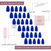 Glamnetic Press On Nails – Lilac | Solid Opaque Light Pastel Purple Round Nails, Salon Quality | 12 Sizes – 30 Nail Kit(Cobalt Blue)