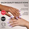 Glamnetic Press On Nails – Lilac | Solid Opaque Light Pastel Purple Round Nails, Salon Quality | 12 Sizes – 30 Nail Kit(Lilac)