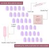 Glamnetic Press On Nails – Lilac | Solid Opaque Light Pastel Purple Round Nails, Salon Quality | 12 Sizes – 30 Nail Kit(Lilac)