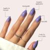 Glamnetic Press On Nails – Lilac | Solid Opaque Light Pastel Purple Round Nails, Salon Quality | 12 Sizes – 30 Nail Kit(Periwinkle)