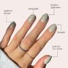 Glamnetic Press On Nails – Lilac | Solid Opaque Light Pastel Purple Round Nails, Salon Quality | 12 Sizes – 30 Nail Kit(Pure Gray)