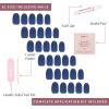 Glamnetic Press On Nails – Lilac | Solid Opaque Light Pastel Purple Round Nails, Salon Quality | 12 Sizes – 30 Nail Kit(Regal Blue)