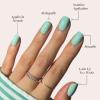 Glamnetic Press On Nails – Lilac | Solid Opaque Light Pastel Purple Round Nails, Salon Quality | 12 Sizes – 30 Nail Kit(Soft Teal)