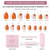 Glamnetic Press On Nails – Pumpkin Patch | Short Oval Fake Nails with a Velvet Finish, Salon Quality Halloween Nails | 15 Sizes – 30 Nail Kit with Glue