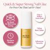 Glamnetic x GLAMZILLA Super Strong Brush On Nail Glue | Brush Tip Applicator, Mess Free, Travel Friendly, Vegan | Durable & Long-Lasting | .24 fl. oz.(Glamzilla)