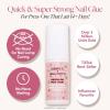 Glamnetic x GLAMZILLA Super Strong Brush On Nail Glue | Brush Tip Applicator, Mess Free, Travel Friendly, Vegan | Durable & Long-Lasting | .24 fl. oz.(Hello Kitty)