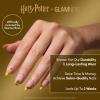Harry Potter™ x Glamnetic Press On Nails – Hufflepuff™ | Gold Foil French Tip 3D Graphic Short Almond Nails in a Chrome & Glossy Finish | 15 Sizes – 30 Nail Kit with Glue(7 – Helga Hufflepuff)