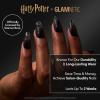 Harry Potter™ x Glamnetic Press On Nails – Hufflepuff™ | Gold Foil French Tip 3D Graphic Short Almond Nails in a Chrome & Glossy Finish | 15 Sizes – 30 Nail Kit with Glue(1 – Dementor)