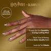 Harry Potter™ x Glamnetic Press On Nails – Hufflepuff™ | Gold Foil French Tip 3D Graphic Short Almond Nails in a Chrome & Glossy Finish | 15 Sizes – 30 Nail Kit with Glue(Golden Cup)
